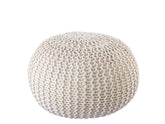 Anna - pouf - beige - 100% plastique recyclé - ø45cm
